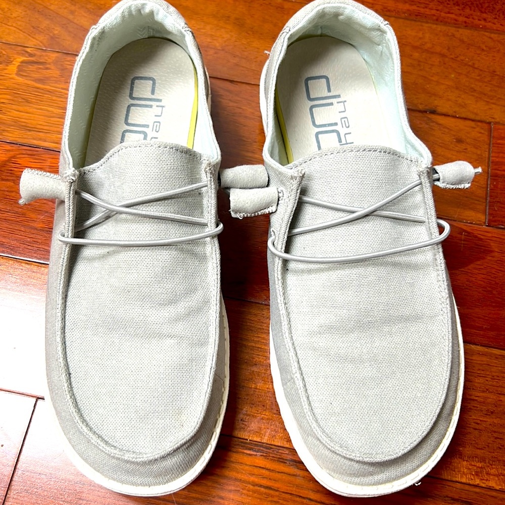 Gray Hey Dudes- Like new!